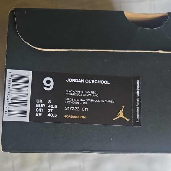 Jordan Ol' School Black & Red High Tops - Picture 14 of 15